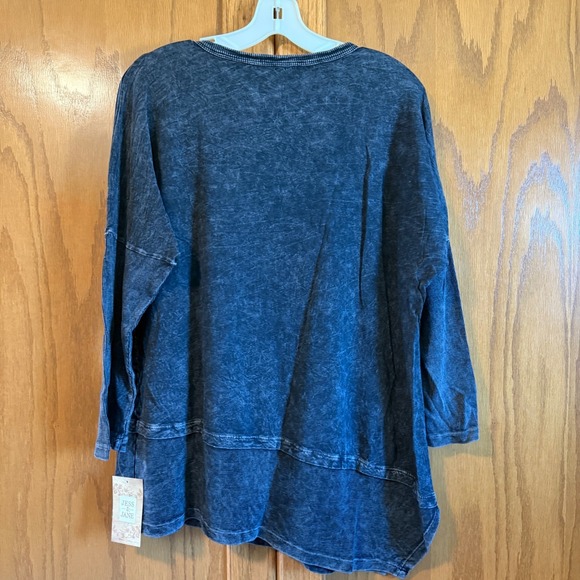 Jess & Jane XL Curiosity Top Asian  Dragonfly Tunic Women's Black Cotton - Picture 8 of 10